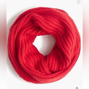 J Crew Red Chunky Infinity Scarf